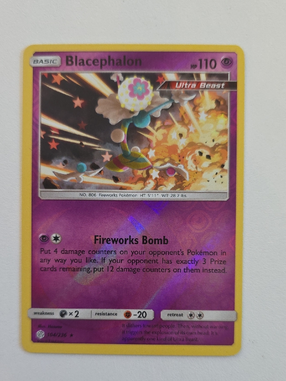 Pokemon Blacephalon Trading Card
